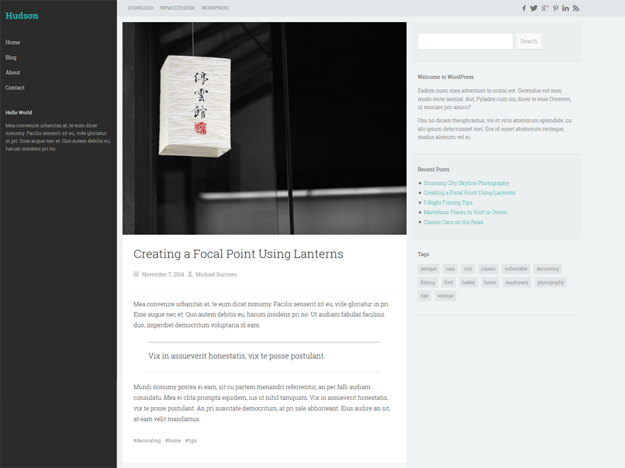 Hudson theme screenshot