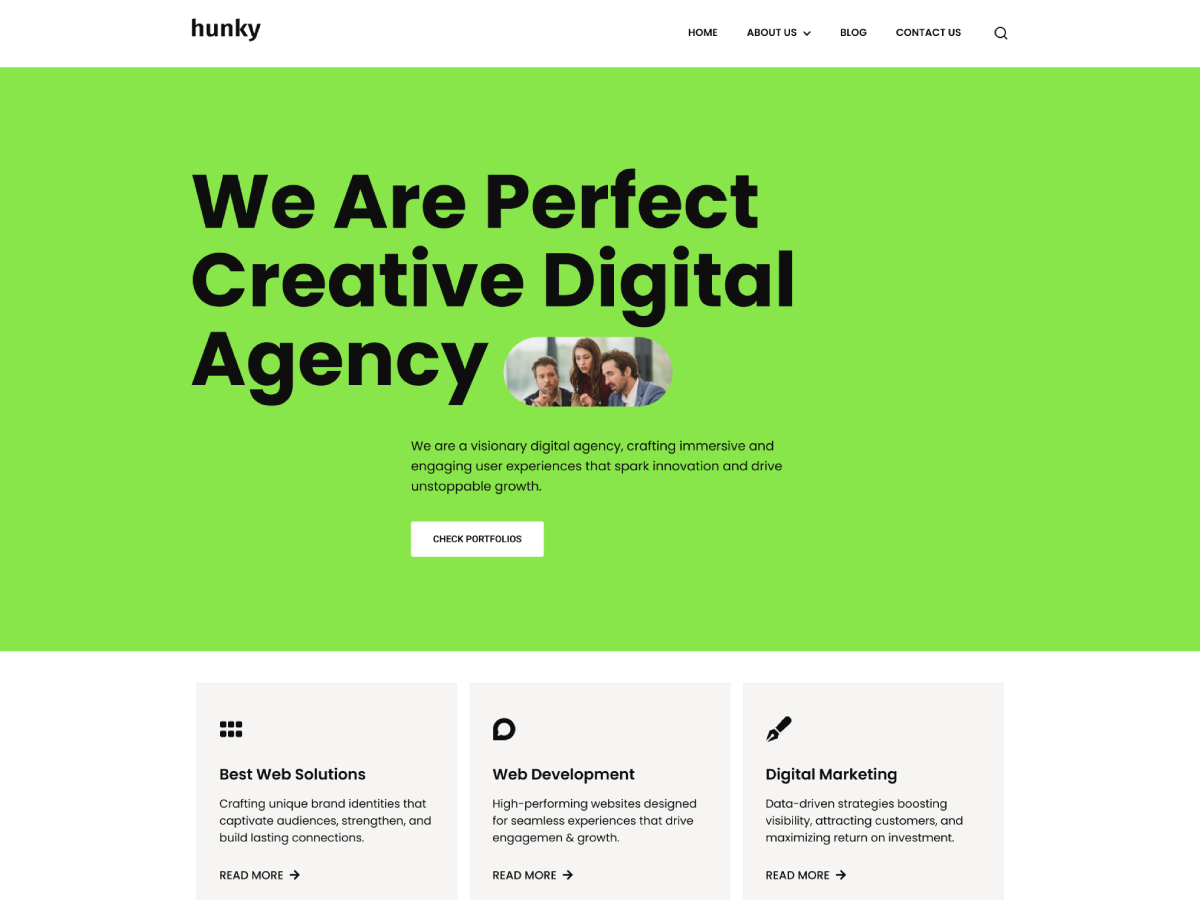 Hunky Multipurpose theme screenshot