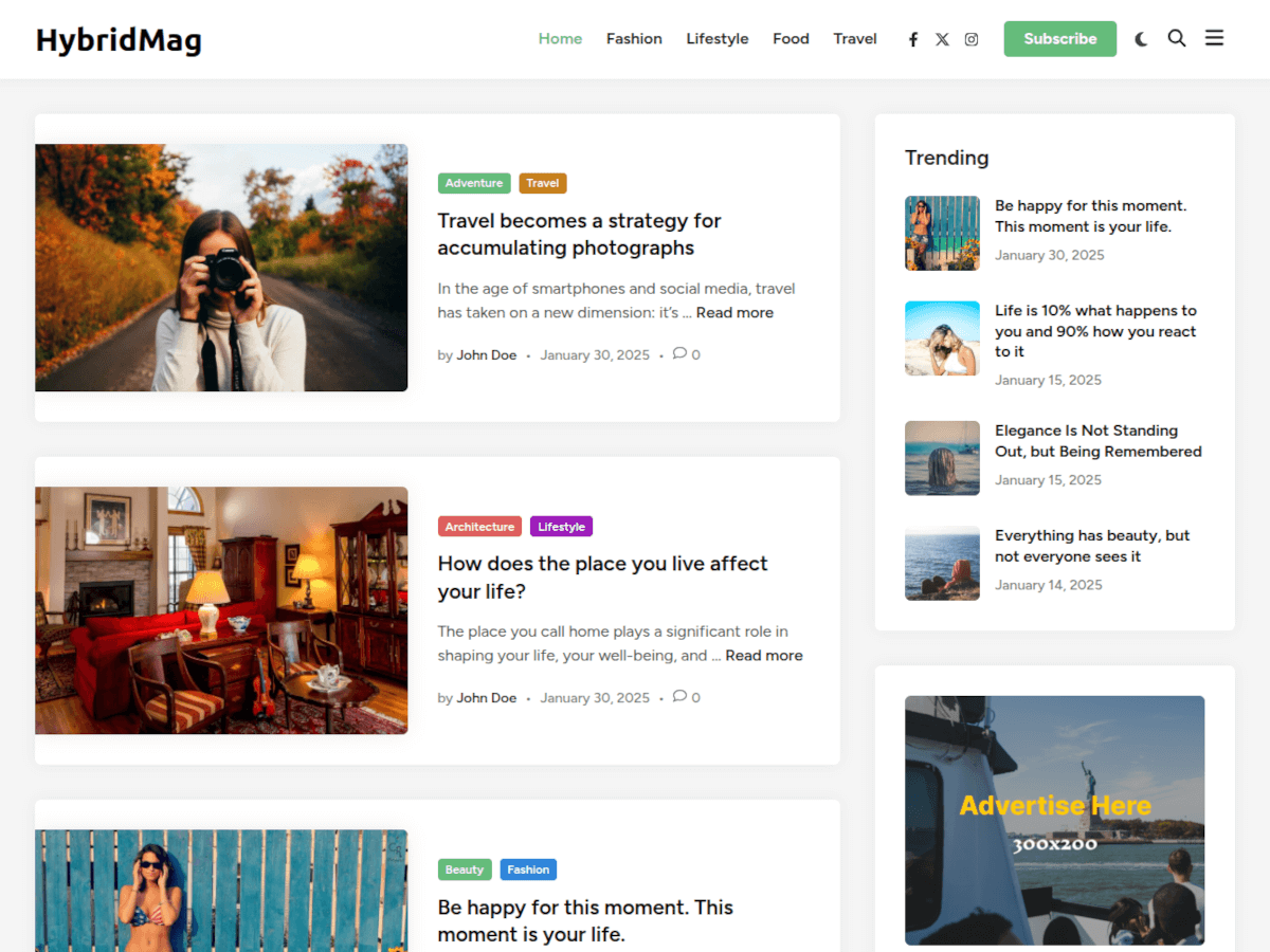 HybridMag theme screenshot