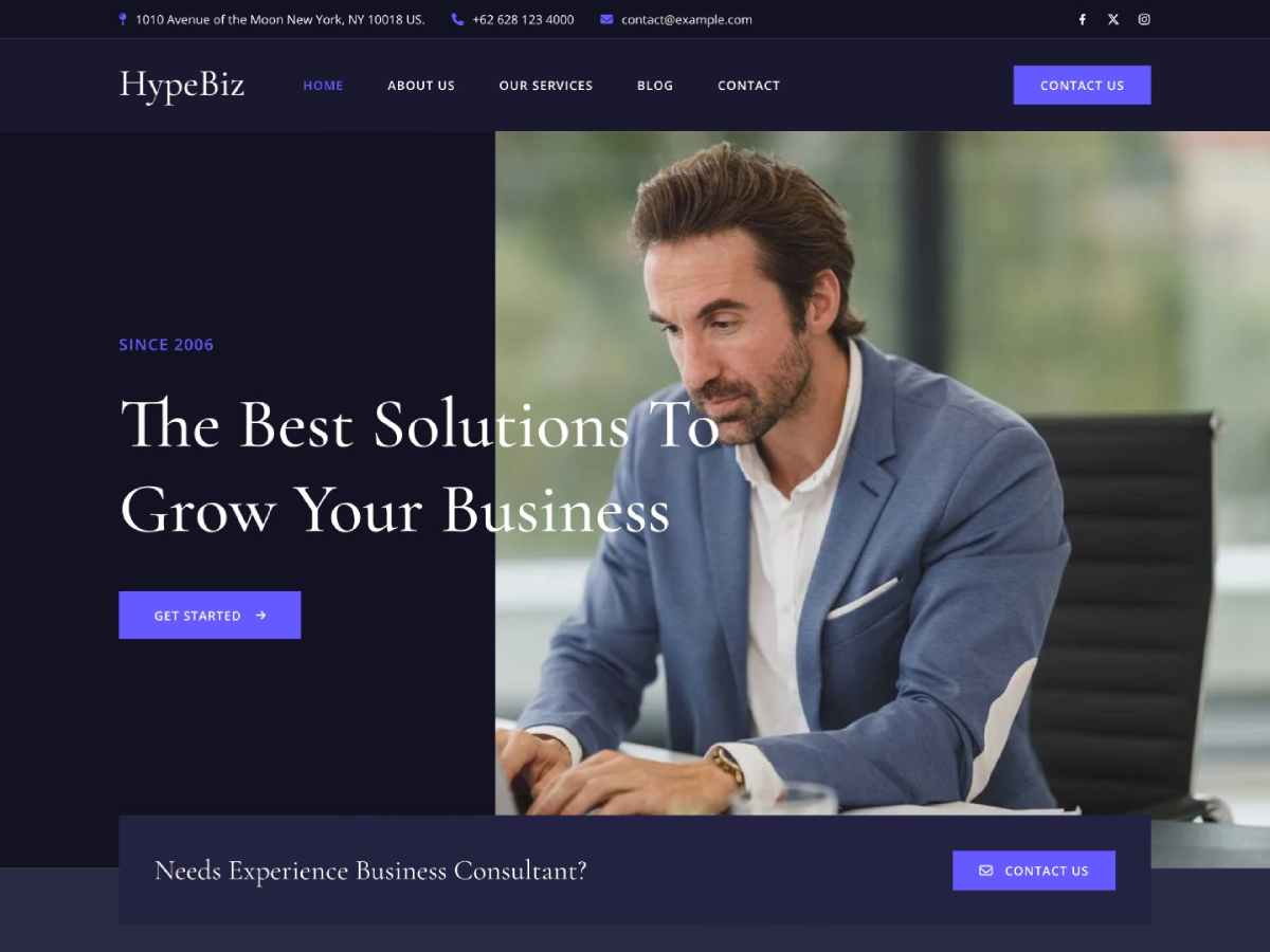 Hypebiz theme screenshot