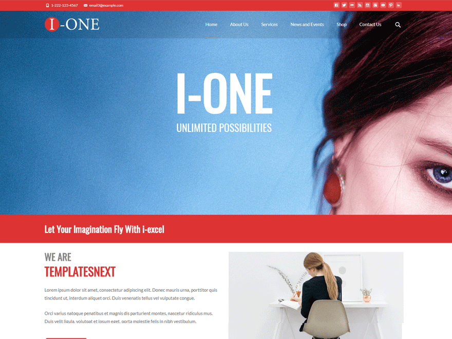 i-one theme screenshot