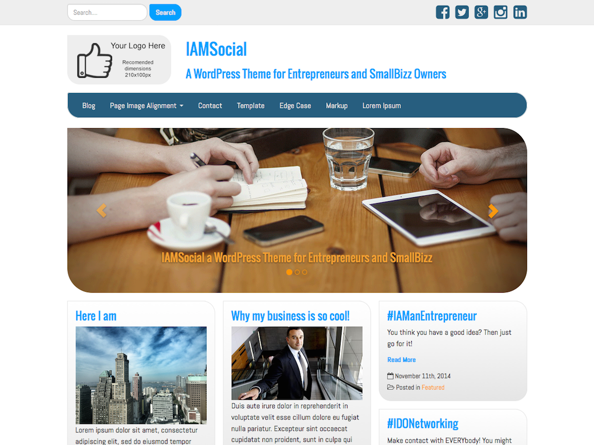 IAMSocial theme screenshot