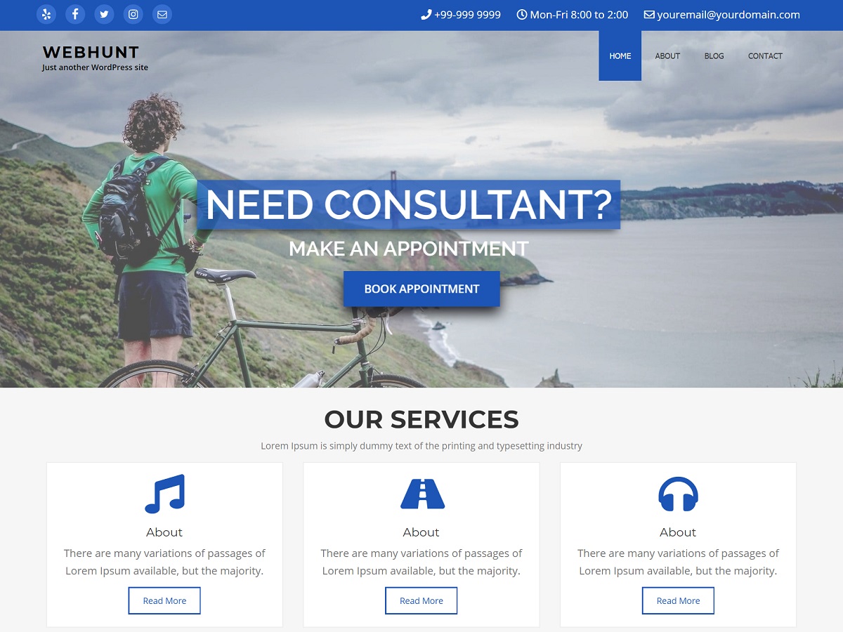 icare fitness theme screenshot