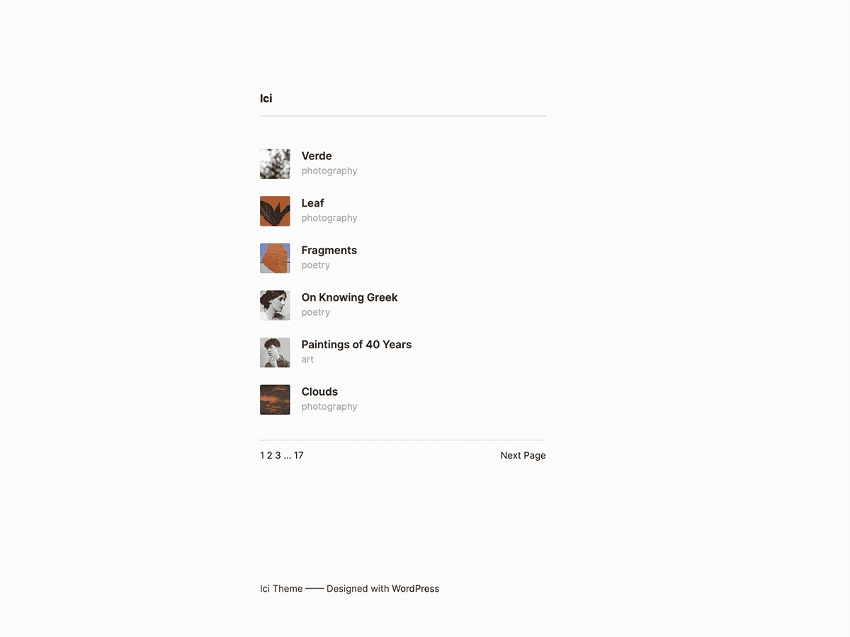 Ici theme screenshot