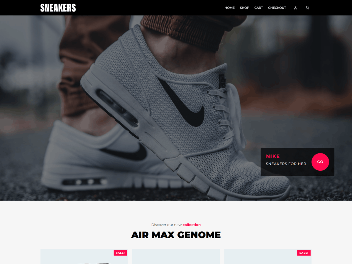 iConvert Sneakers theme screenshot