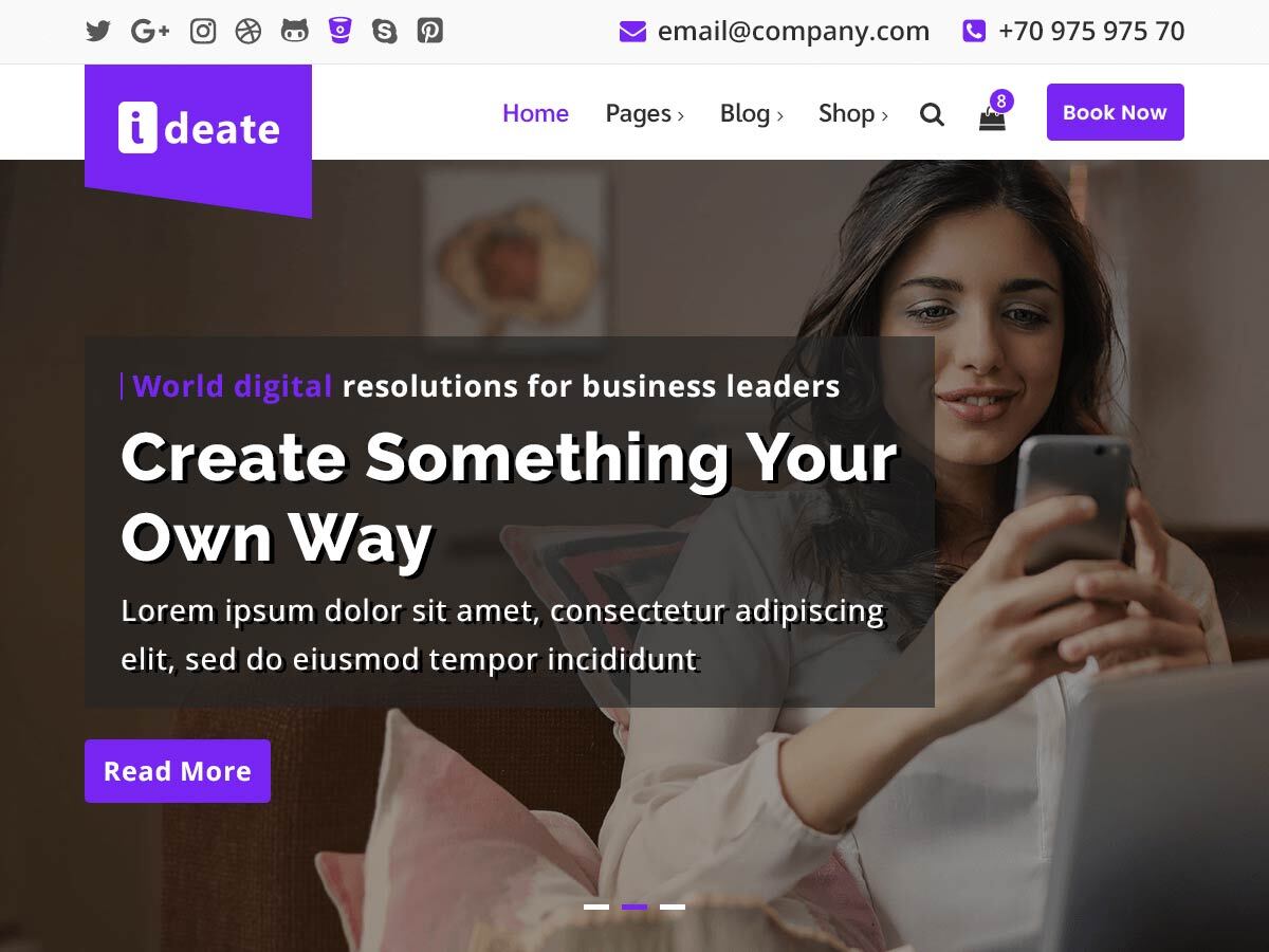 Ideate theme screenshot