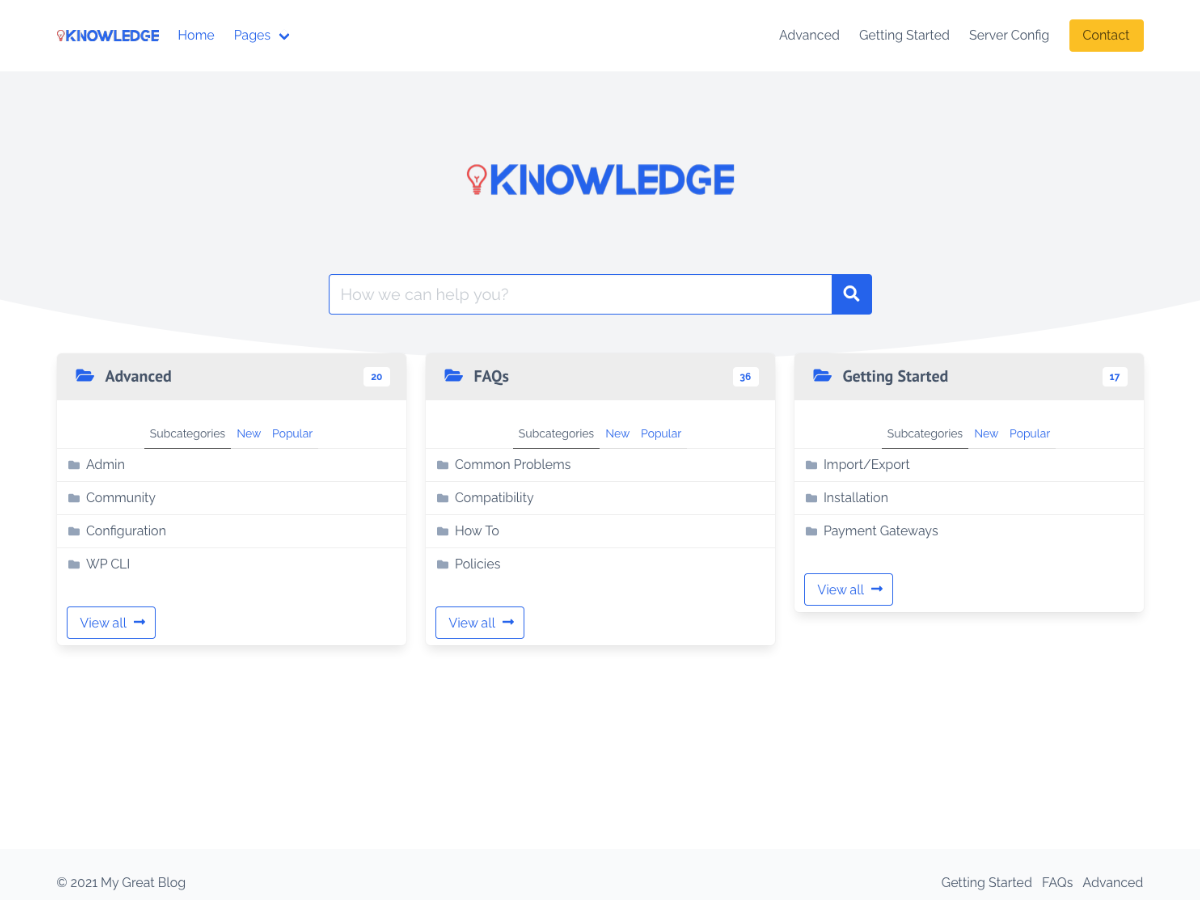 IKnowledgeBase theme screenshot