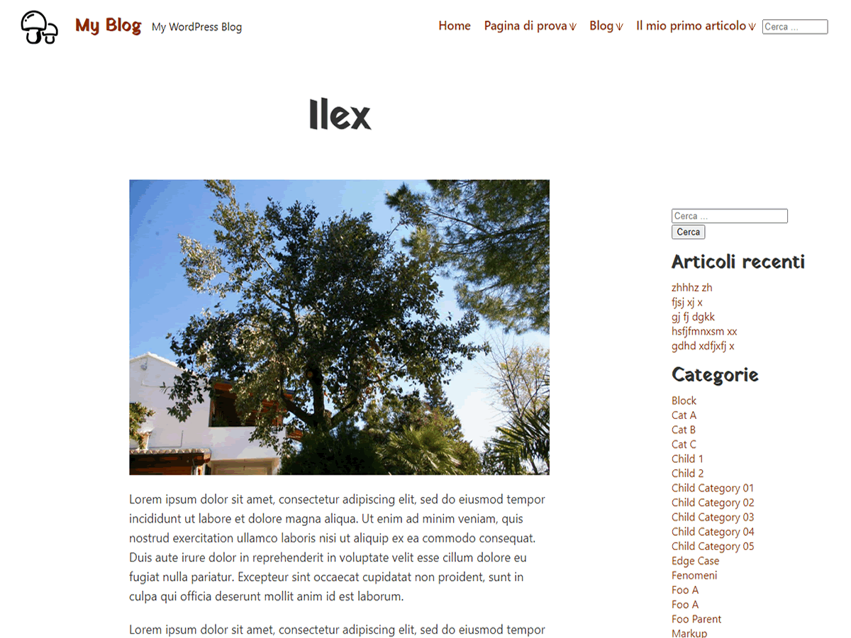 Ilex theme screenshot