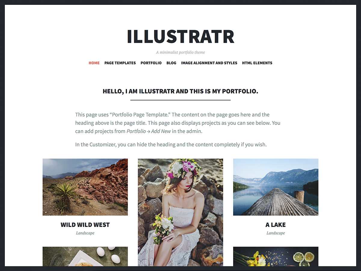 Illustratr theme screenshot