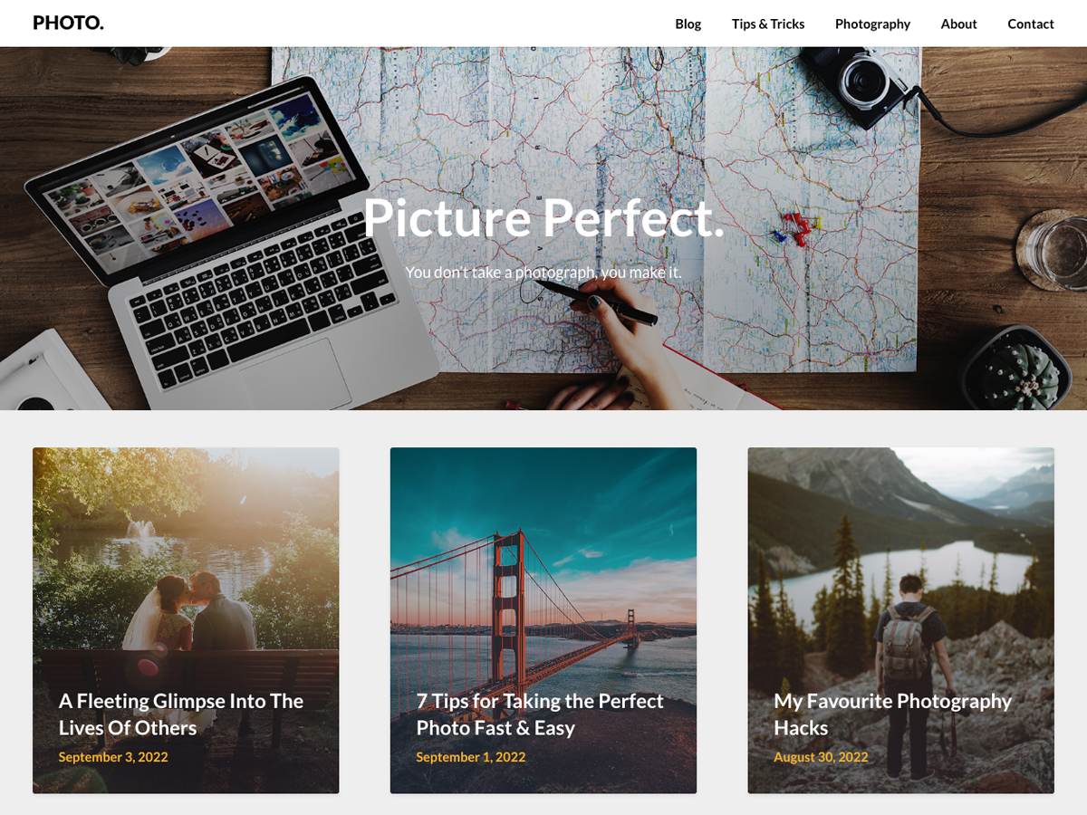 ImageGridly theme screenshot