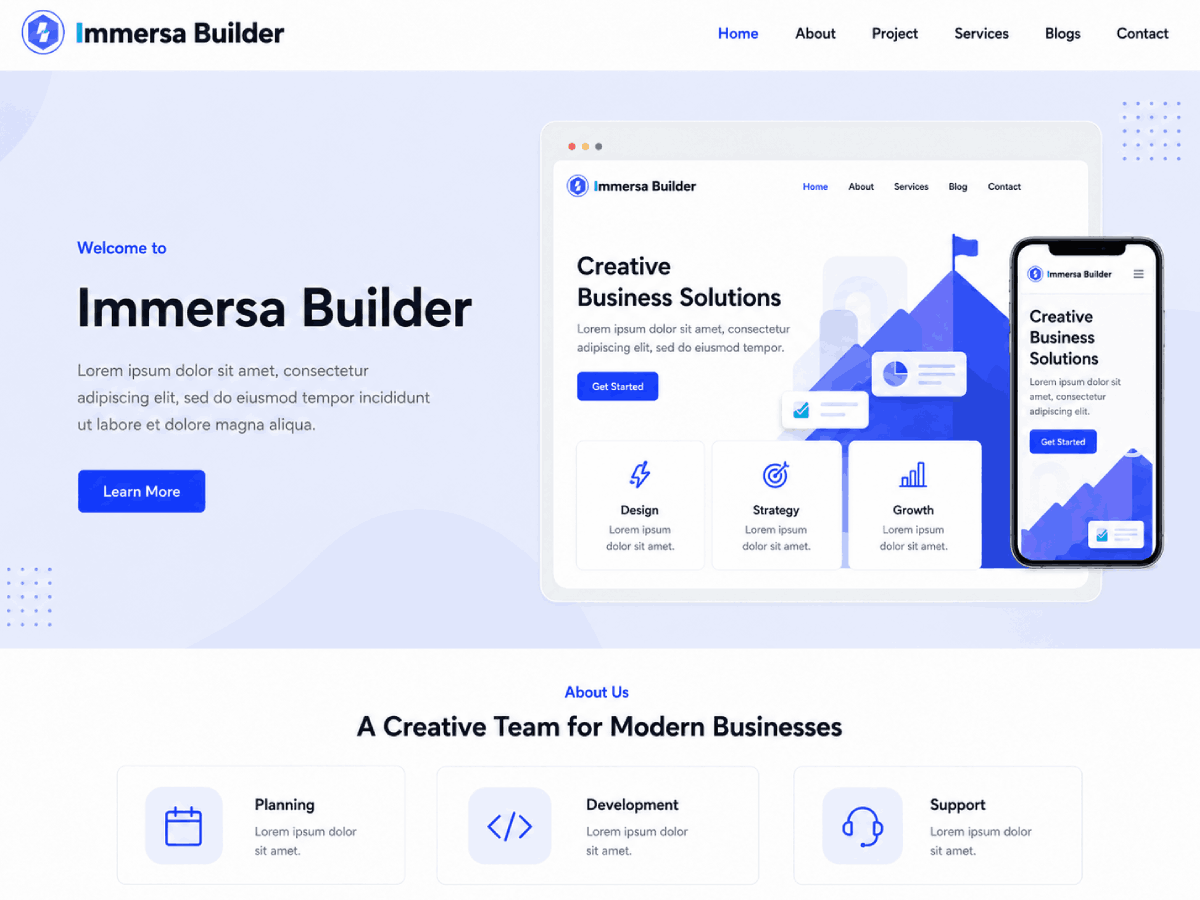 Immersa Builder theme screenshot