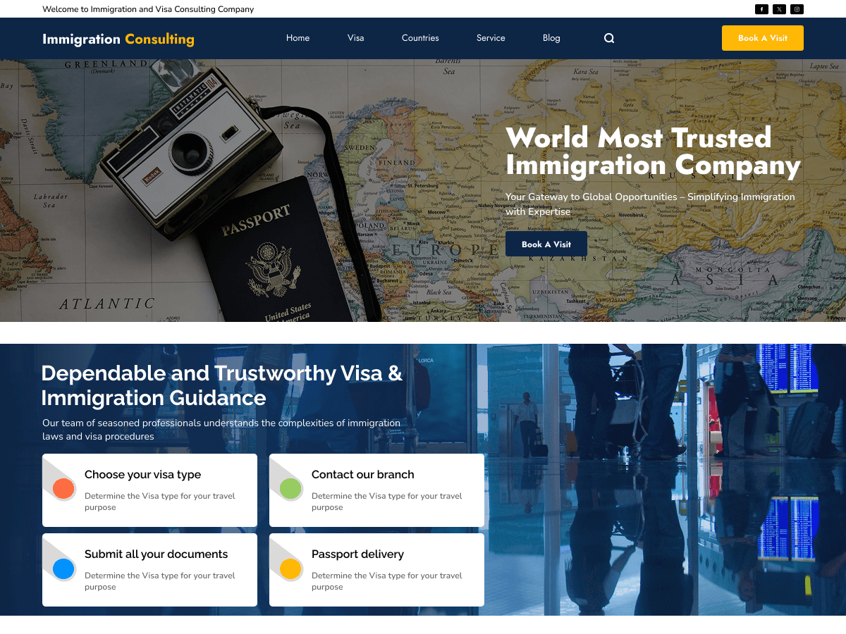 Immigration Consulting theme screenshot