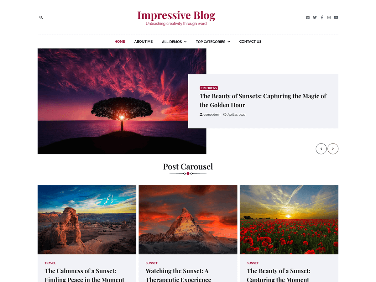 Impressive Blog theme screenshot
