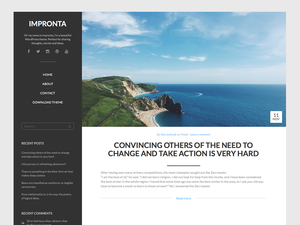 Impronta theme screenshot