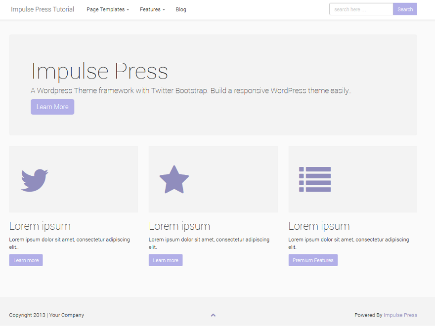 Impulse Press theme screenshot