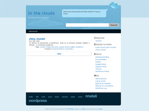 In the Clouds theme screenshot
