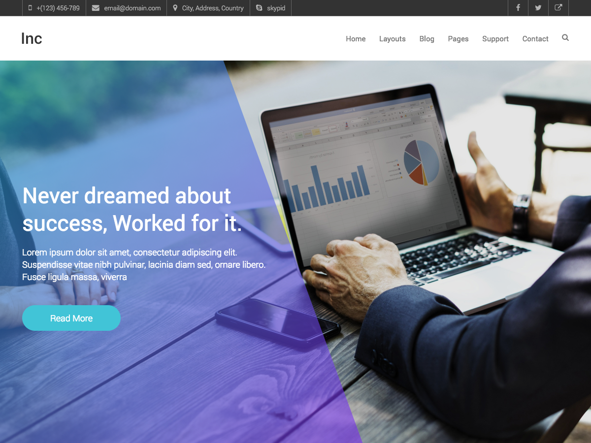 Inc theme screenshot