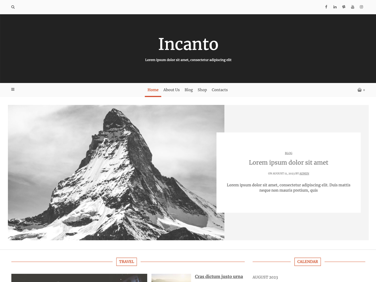 Incanto Lite theme screenshot