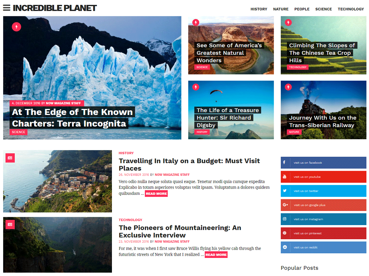 IncMag theme screenshot