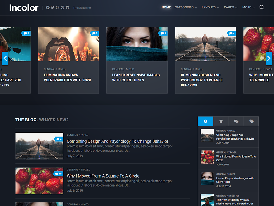 Incolor theme screenshot