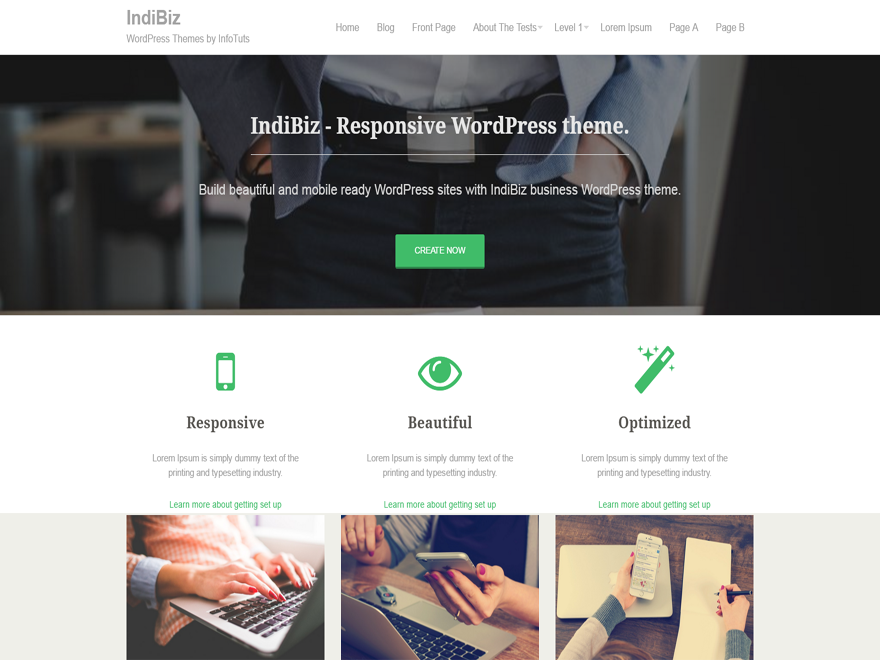 IndiBiz theme screenshot
