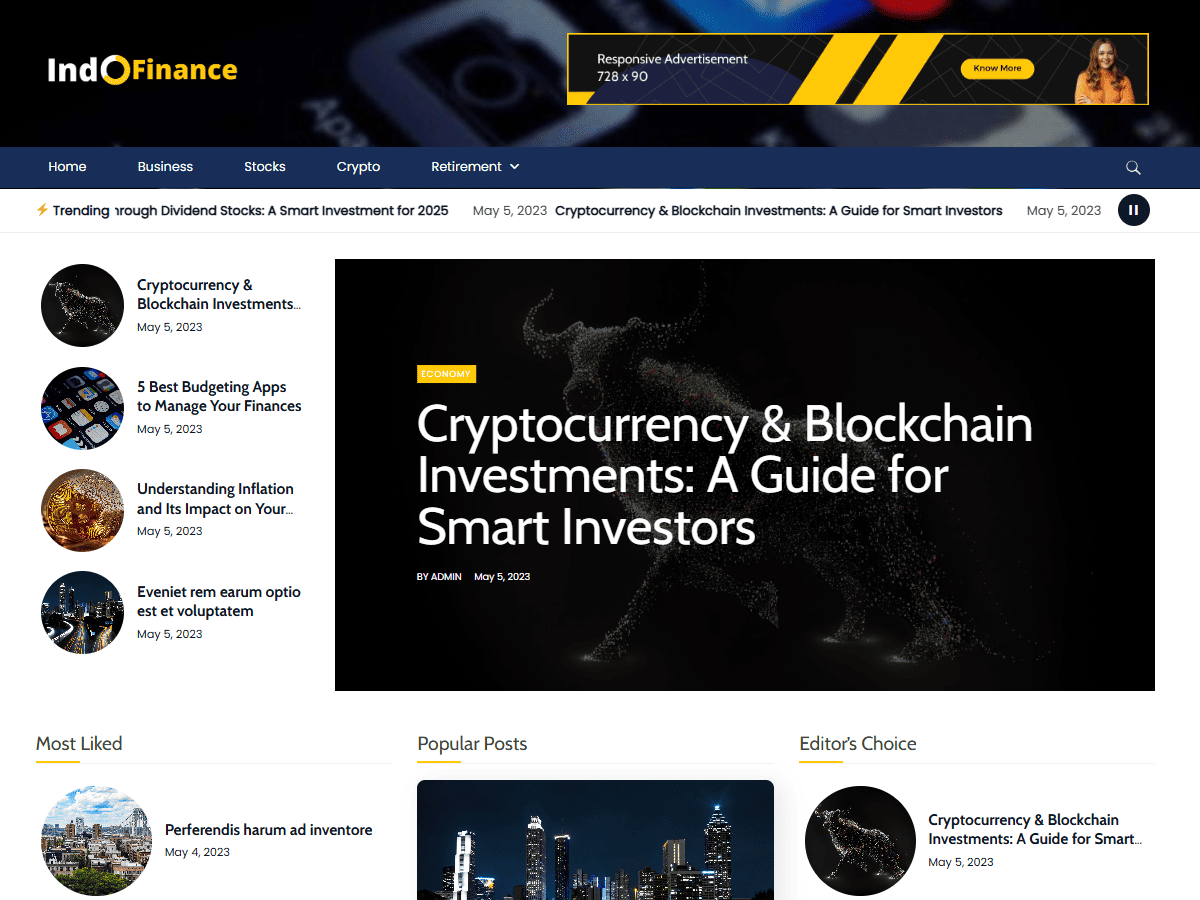 IndoFinance theme screenshot