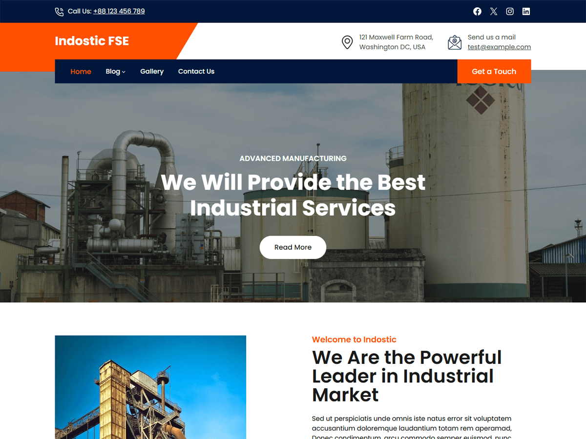 Indostic FSE theme screenshot