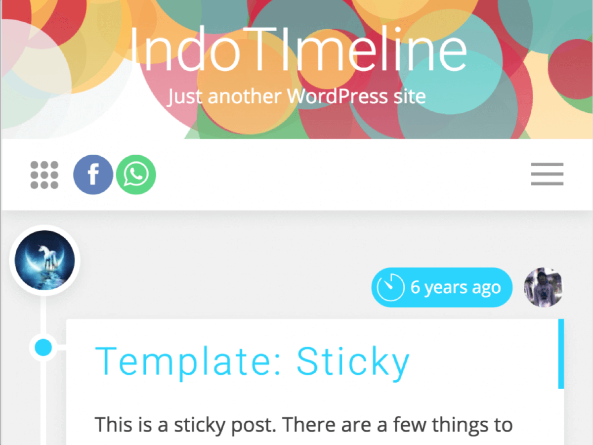 IndoTimeline theme screenshot