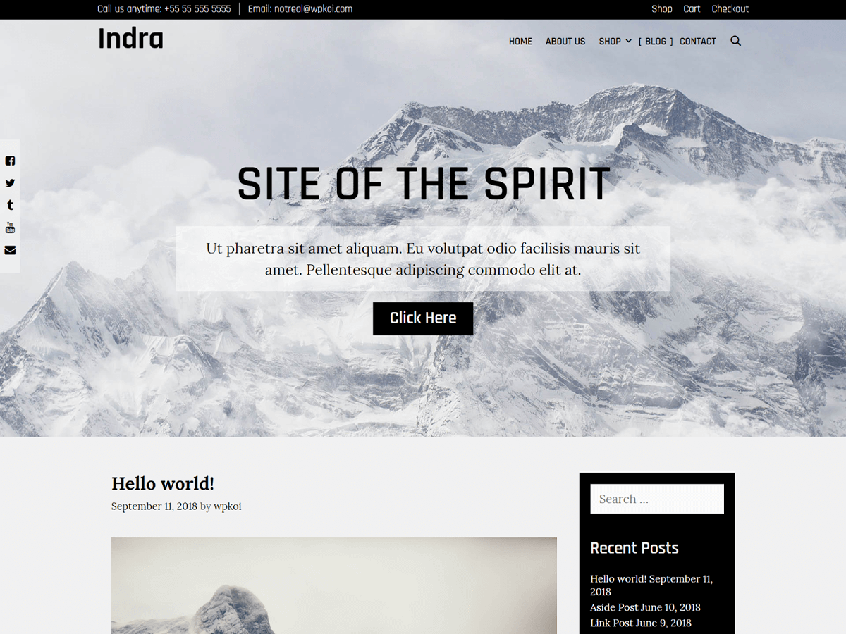 Indra theme screenshot