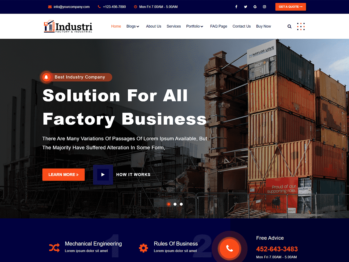 Industri theme screenshot
