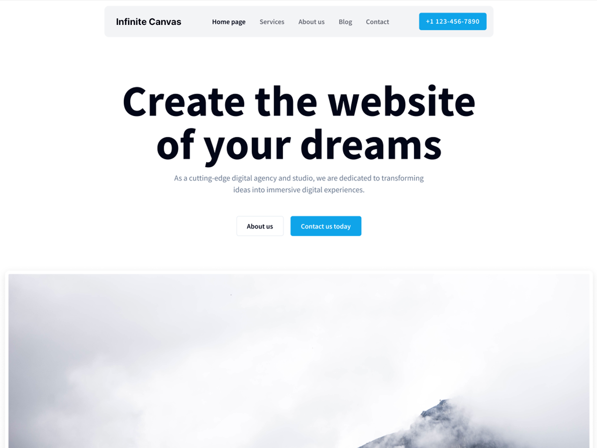 Infinite Canvas theme screenshot