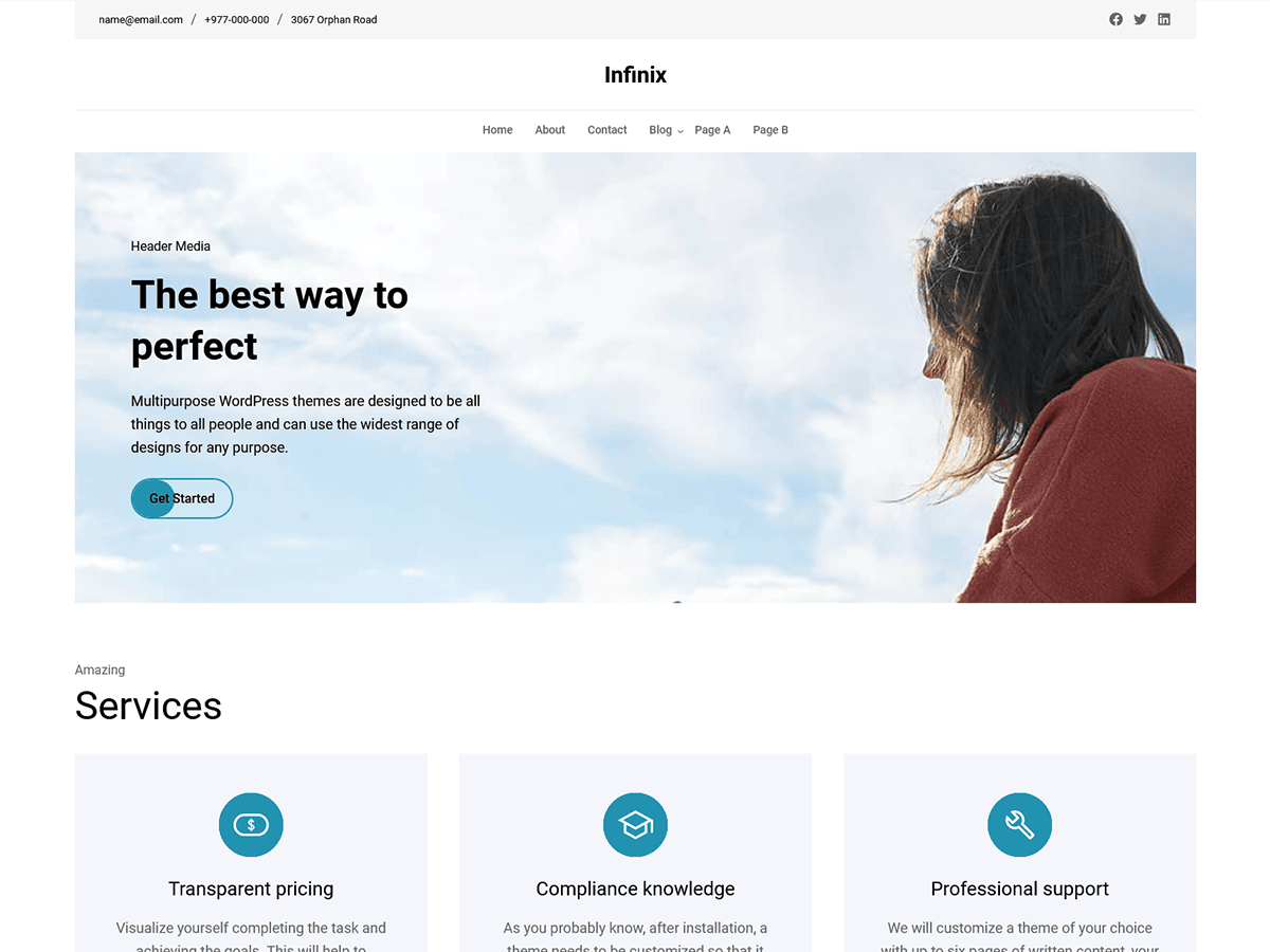 Infinix theme screenshot