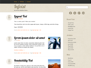 Infoist theme screenshot