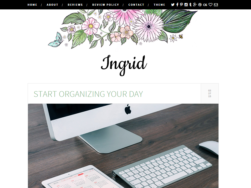Ingrid theme screenshot