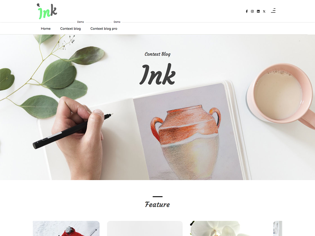 Ink Context Blog theme screenshot