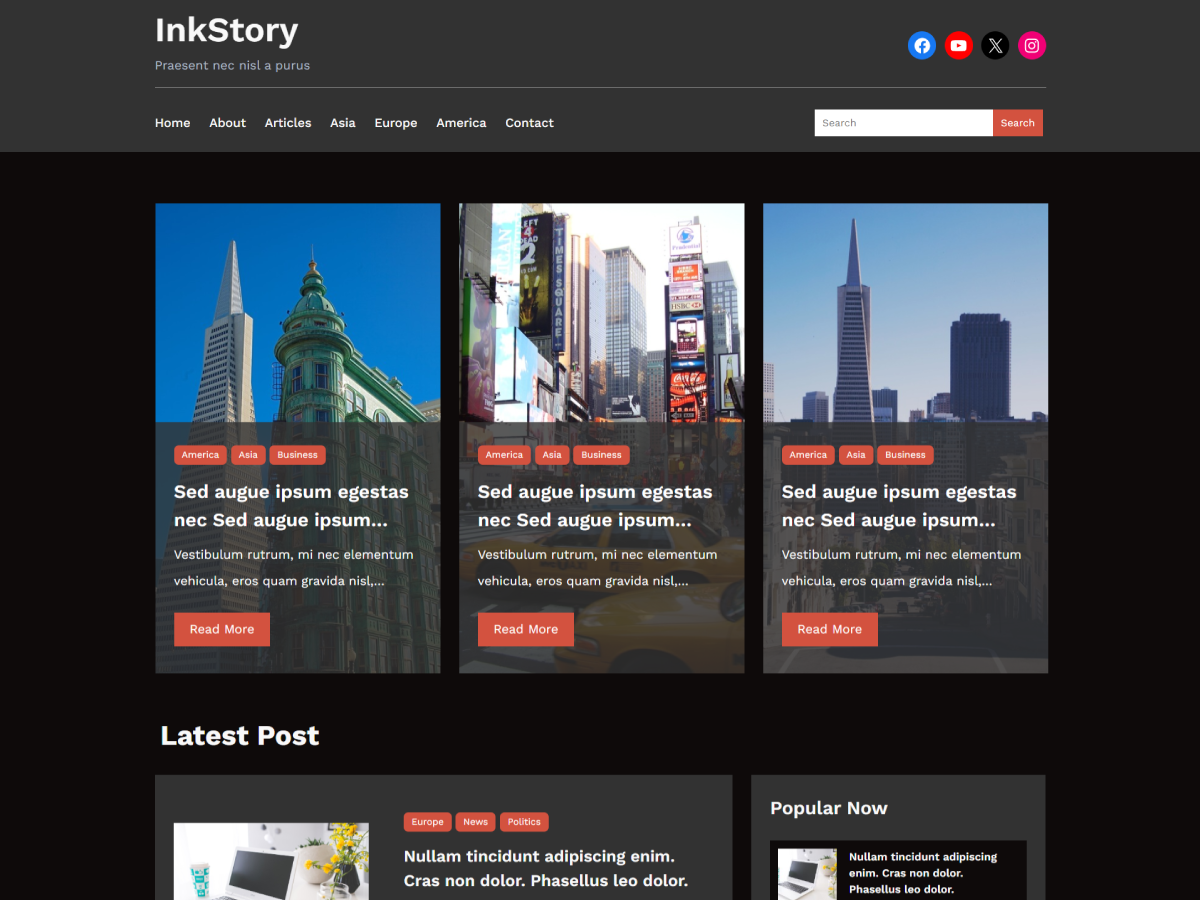 Inkstory theme screenshot