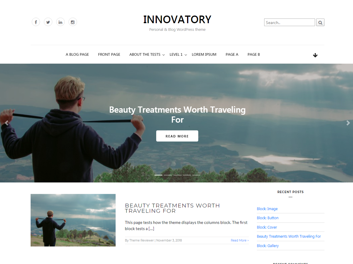 Innovatory theme screenshot