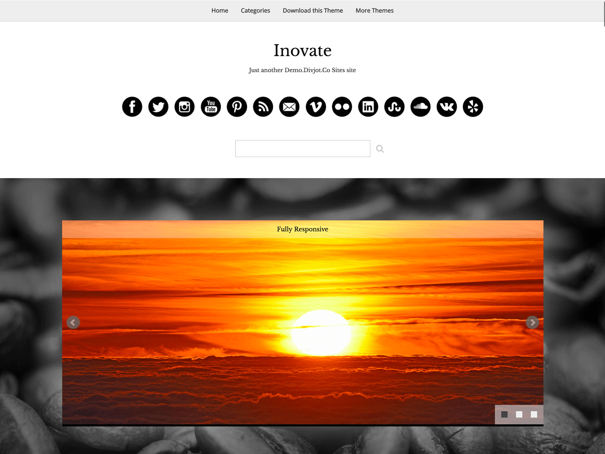 Inovate theme screenshot