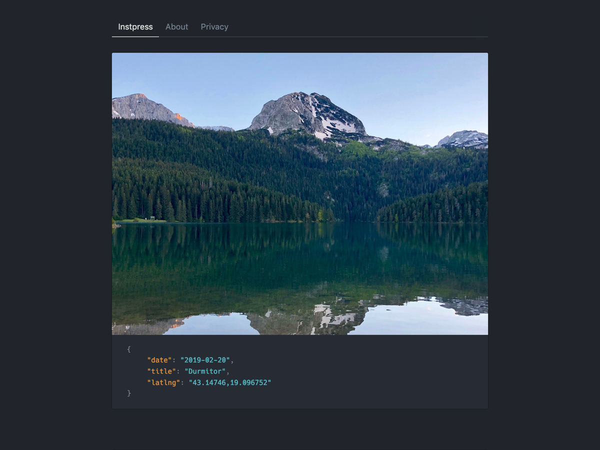 Instapress theme screenshot