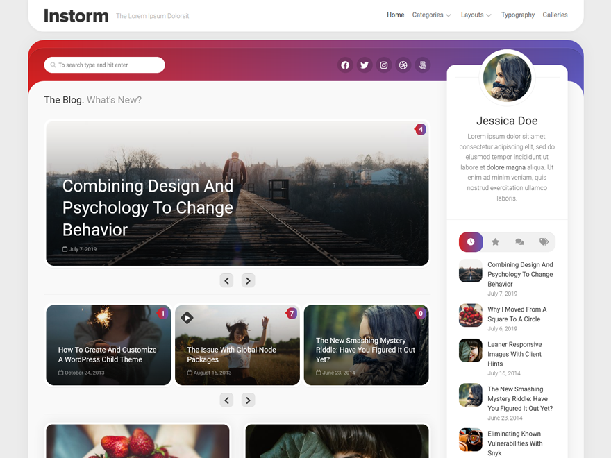 Instorm theme screenshot