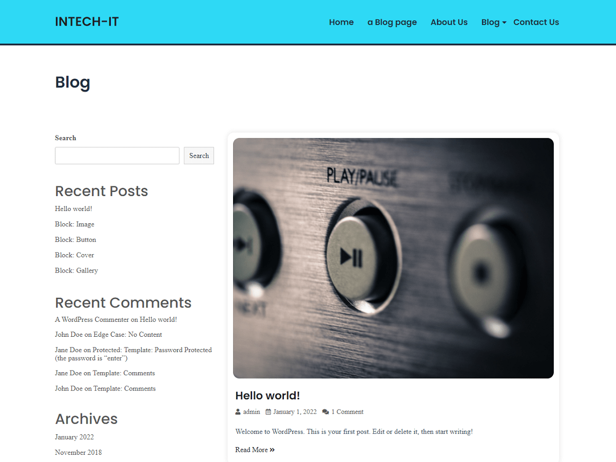 Intech-IT theme screenshot