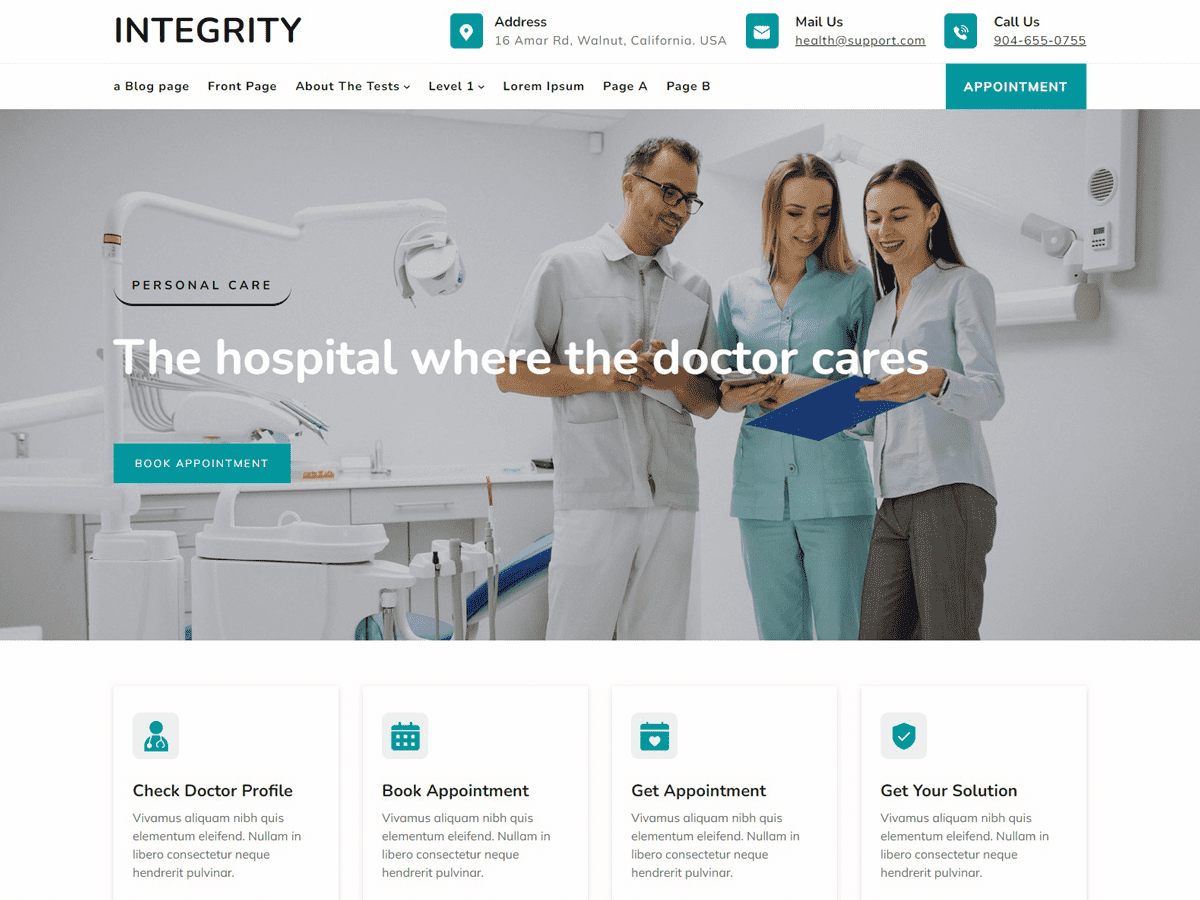 Integrity theme screenshot