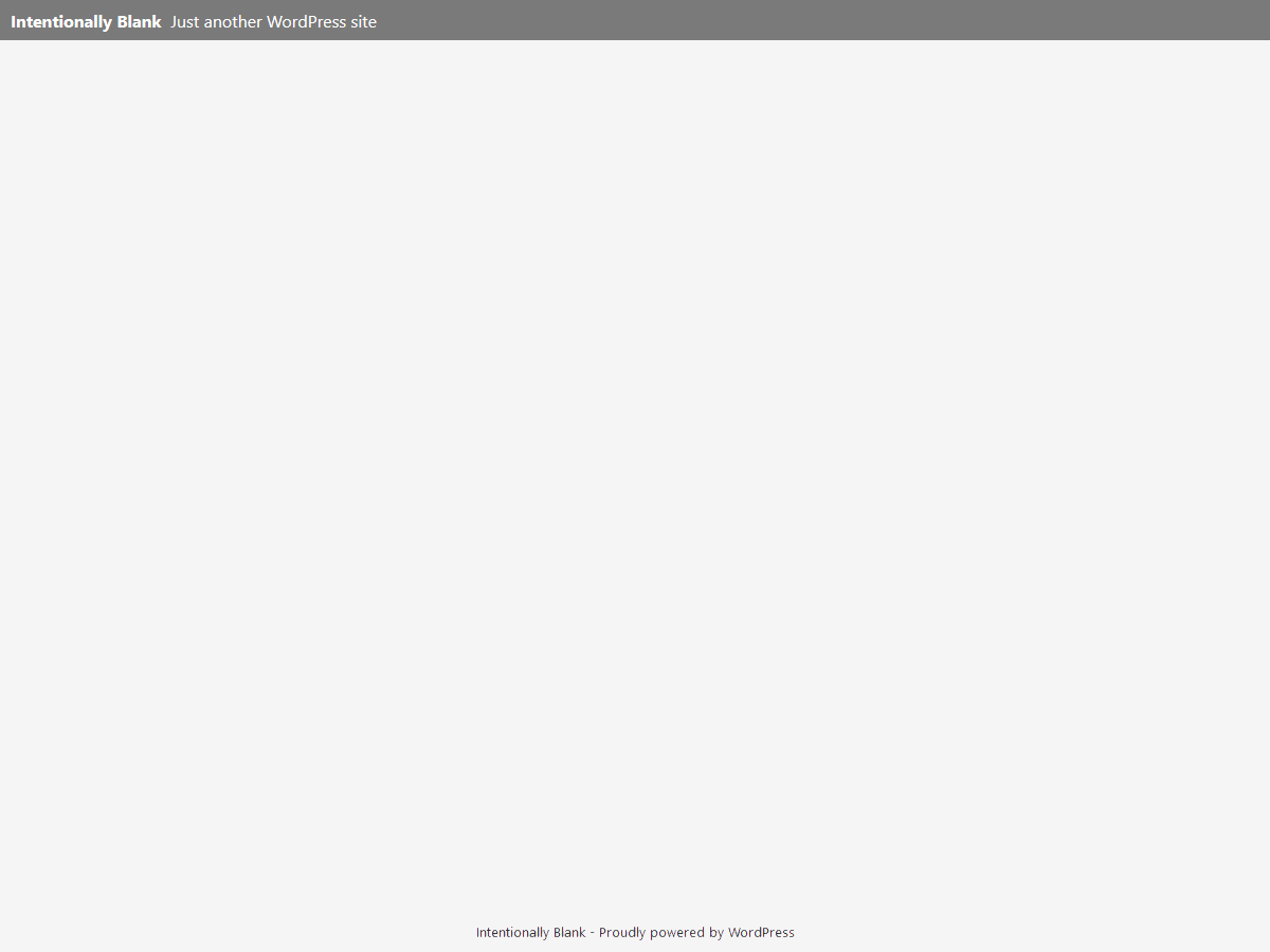 Intentionally Blank theme screenshot