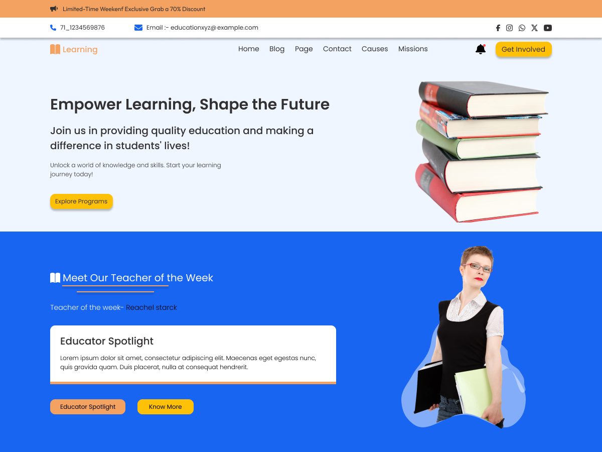 Interactive Education theme screenshot