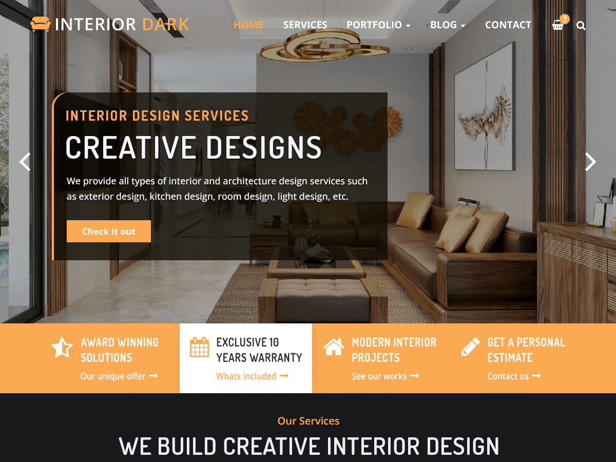 Interior Dark theme screenshot