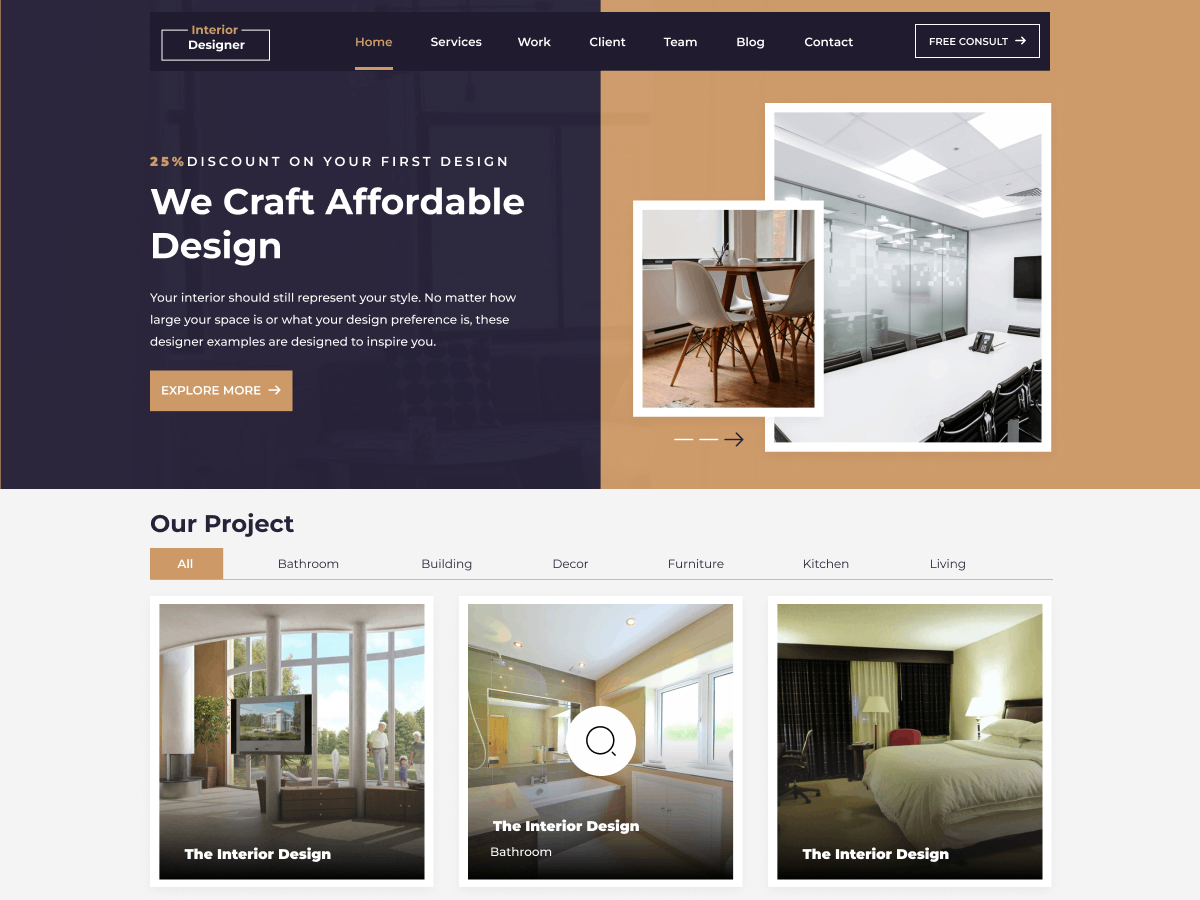 Interior Decor Consultation theme screenshot