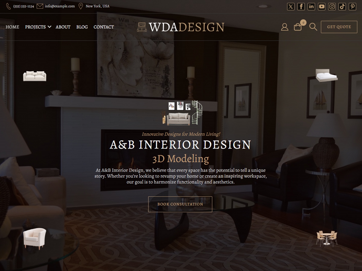 Interior Design WDA theme screenshot