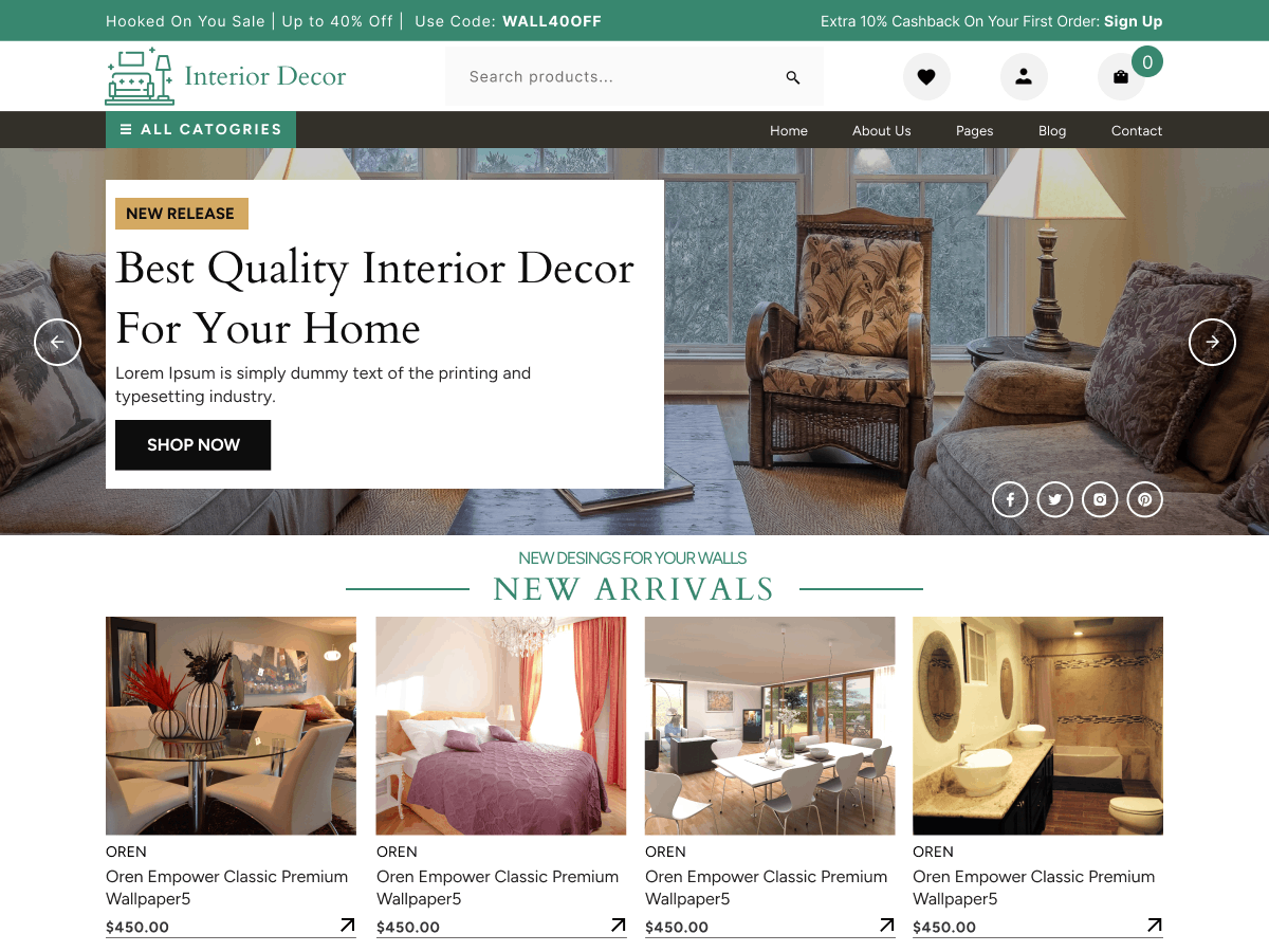 Interior Designer Studio theme screenshot
