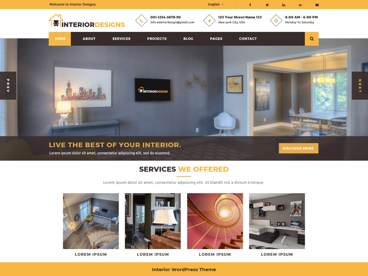 Interior Designs theme screenshot