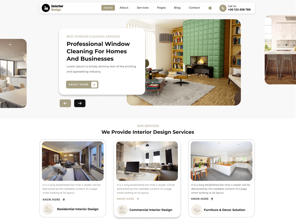 Interior Services theme screenshot